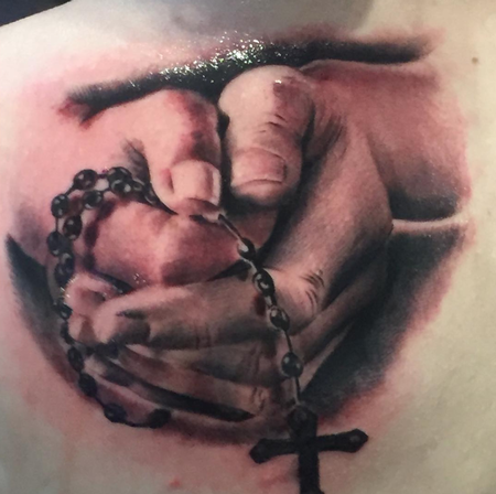 Tattoos - praying hands  - 126019